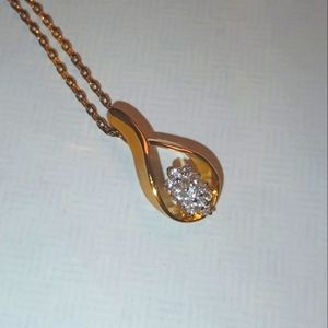 CZ cluster pendant and necklace